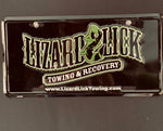 License Plate Lizard Lick Towing Logo